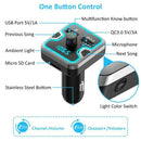 Car Bluetooth Fm Transmitter 7 Colors Led Backlit Bluetooth Car Adapter wit