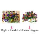5D DIY Diamond Painting Blossom Colorful Flowers Pot Cross Stitch Mosaic