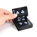 54pcs Waterproof Black Plastic Playing Cards Poker Cards Magic Playing Cards %o