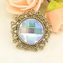 20pcs 25mm Acrylic Rhinestone Buttons DIY Wedding Invitation Flower Applique