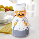 Multifunctional Practical Kitchen Timer Alarm Clock Cartoon Chef Design Hom W4Z7