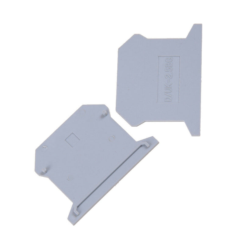 10PCS D-UK2.5 END PLATE Din Rail Uneiversal screw type Terminal Block B Ew