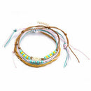 4Pcs/Set Watermelon Surfer Beach Foot Ankle Multi-layer Rope Anklet Bracelet