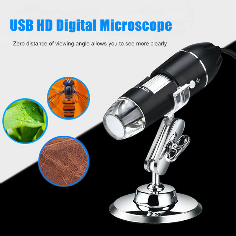1000X USB LED Microscope Handheld Portable Digital Magnifier Camera w/Stand A