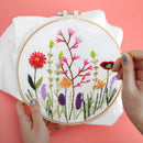 30 X 30cm DIY Flowers Embroidery Kit Needlework Cross Stitch Handwork Craft
