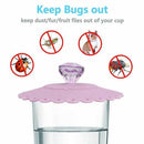 Food Grade Creative Round Diamond Mug Cover(Set of 6) Airtight Seal Silicon