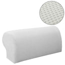 1 Pair White Anti-dirty Elastic Sofa Armrest Covers Armchair Slipcovers