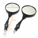 1 Pair Motorcycle Scooter Handlebar Rearview Side Mirrors 10mm Thread New UOK