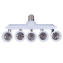 E27/E26 to 5 E27/26 Universal Conversion Socket Head for Daylight Bulbs