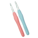 2Pcs Aluminum Crochet Hook With Soft Grip Knitting Weaving Needles 7mm 8mm