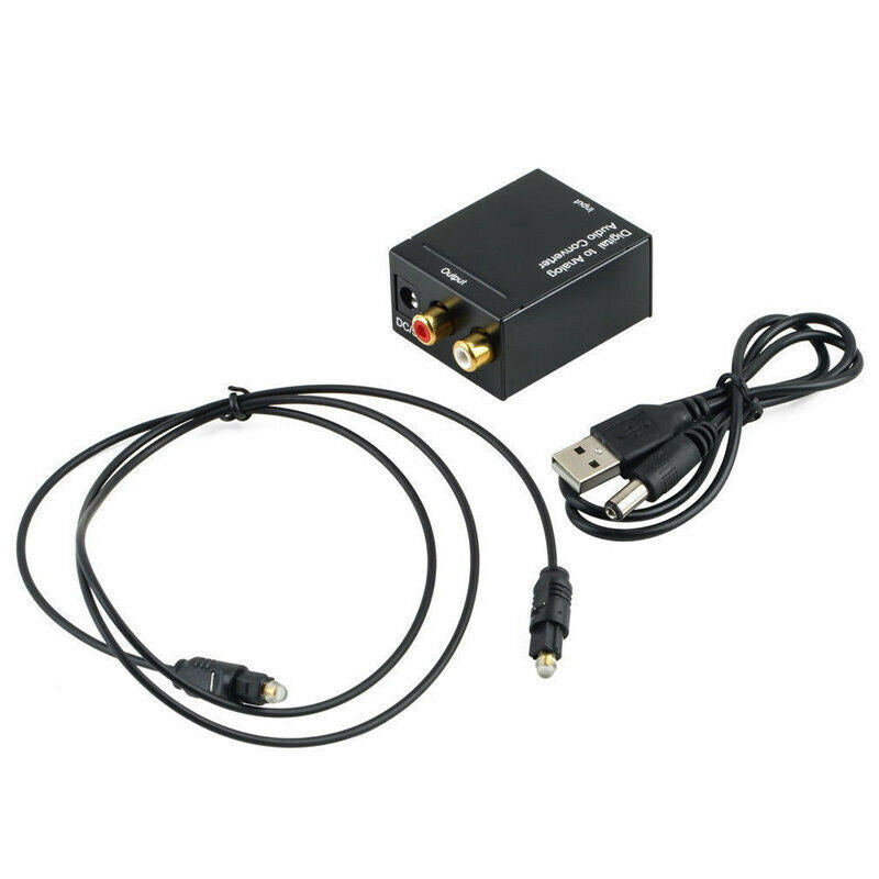 Optical Coaxial Toslink Digital to Analog Audio Converter Adapter RCA R/L IMT
