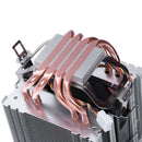 1X(LANSHUO 4 Heat Pipe 4 Wire Without Light Single Fan Cpu Fan Radiator Coo