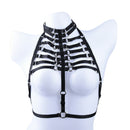 Women Girls Sexy Leather Halterneck Gothic Body Strap Harness Top Punk Gothic 3C