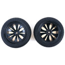 2pcs/set Rubber Pneus Racing Car Tyre Tires & Plastic Hubs Wheel RimsBX