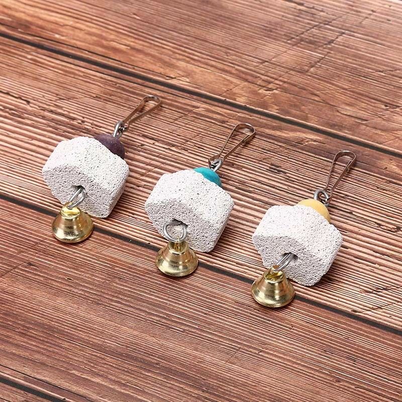 Pet birds parrot mouth grinding stone molars stone hanging string chewing tME