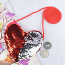 New Sequins Heart Kids Shoulder Coin Bag Baby Girls Mini Messenger Bag Cart L6R1