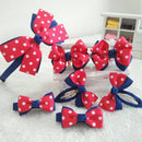 7 Pcs/set Girls Bow Hair Accessories BB Folder Headband Hair Rope Random lj