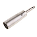 Male XLR to Male 1/4" (6.35mm) TRS Mono Plug Audio Adapters