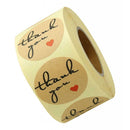 Thank You Stickers Kraft Paper Labels Roll, 1 Inch Round Shape Decorative