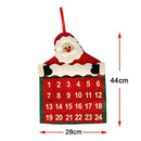 2PCS Christmas Advent Calendar Countdown Santa Claus Fabric Xmas Decor Pock