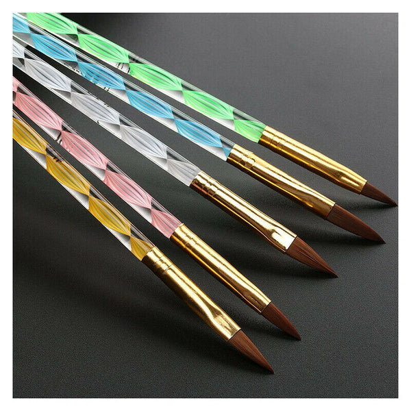 5 x Acrylic Nail Art UV Gel Carving Pen Brush Liquid Powder DIY C6C8