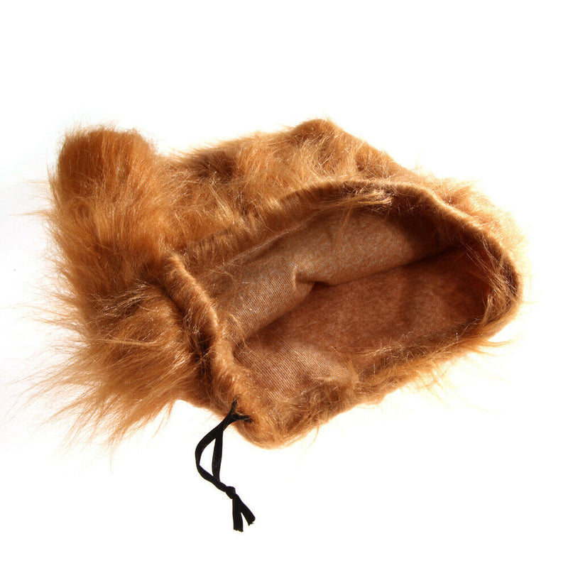 Pet Costume Lion Mane Wig For Dog Halloween Festival Fancy Dress Up