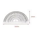 Plastic Protractor 180 Degrees Clear Student Math Set Measurment New