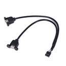 9hole To Dual USB2.0 Female Header Adapter Cable Motherboard 9pin Cord Hn
