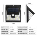 40 LED Waterproof Solar Power PIR Motion Sensor Wall Lights Garden Outdoor B5O6