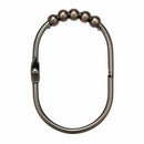 Shower Curtain Rings/Hooks Set Decorative Oil Rubbed Bronze Finish, Easy Gl P2F9