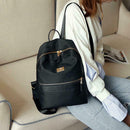 2pcs/set Women Nylon Backpack Clutch Preppy Solid Shoulder Schoolbags Purse