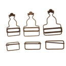 Set of 6 Bronze Dungaree Fasteners Clip Brace Buckles for Suspenders 38mm
