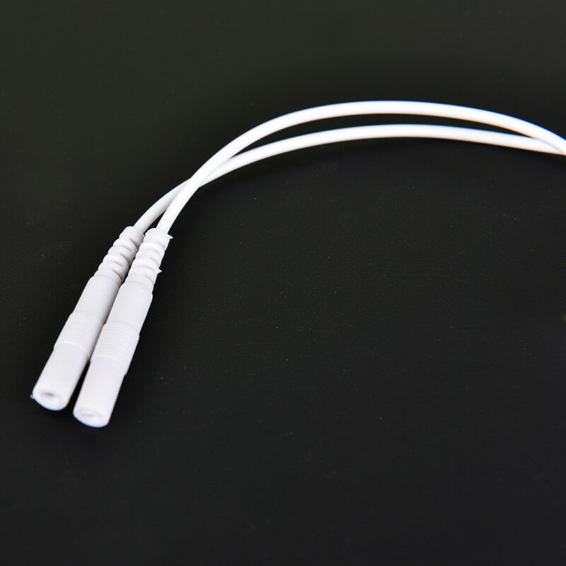 2pcs 2.0mm ear pain relief clip tens electrode lead wire connecting cable  Z