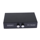 2-Port VGA Switch, Video Audio Bidirectional Switcher Box Metal Housing Shell