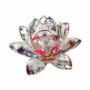 3.4 inch Rainbow Crystal Lotus Flower with Gift Box for Feng Shui Home Deco G3E8