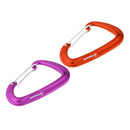 2pcs Aluminum Backpack Keyring Clip Wire Gate Locking Carabiner Hook Buckle 16KN