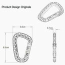 5 Pcs Outdoor Plastic Carabiner D-Ring Key Chain Clip Hook