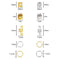 110pcs/Set Hair Braid Dreadlock Beads Braiding Hair Extension Accessories  lj Gw