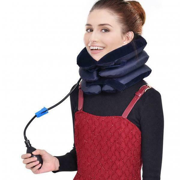 Air Inflatable Cervical Neck Traction Device Muscle Pain Relieving Brace Support