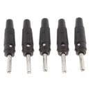 5Pieces 4mm Wire Audio Speaker Cable Banana Plug Connectors Adapter black