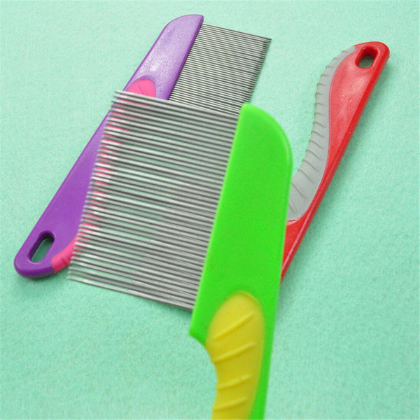 Pet Rake Comb Hair Grooming Trimmer Dog Cat Stainless Steel Pins Cleaning ToolME