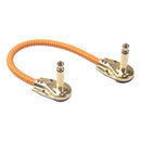 2pcs 20cm Guitar Patch Cables 6.35 to 6.35 Right Angle Guitar Pedal Patch Cables