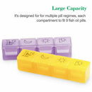Weekly AM/PM Pill Box, Portable Travel Pill Organizer (7-Day / 4-Times-A-Da