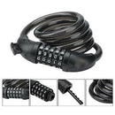 Bike Lock Cable Heavy Duty 5-Digit Self Coiling Resettable Combination Code