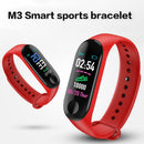 M3 Blood Pressure Oxygen Heart Rate IP67 Waterproof Smart Bracelet (Red)