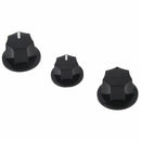 Jazz Bass Knobs - plastic Black 3 PCS