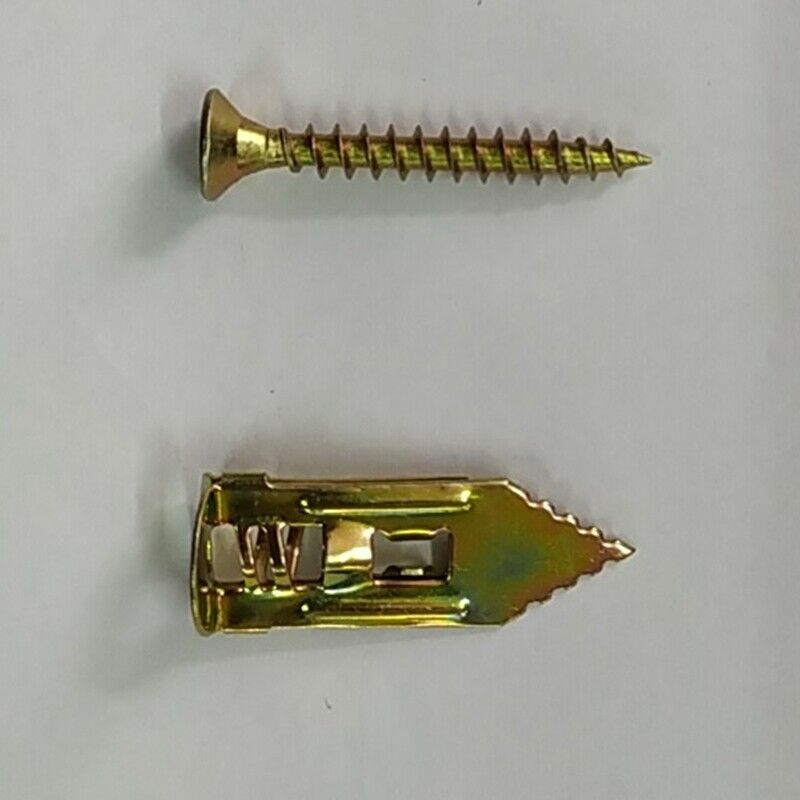 100PCS Metal Cavity Anchor Bolt Gypsum Board Expansion Bolt Hollow Wall Spe D4V6