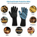 Extreme Heat Resistant Bbq Gloves, Kitchen Oven Mitts - Flexible Oven Glove