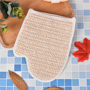 1X exfoliating bath glove natural sisal shower sponge cleansing body scrubber Ew