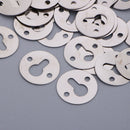 100 Pieces Metal Round Type Keyhole Shelf Brackets Hangers for Picture Frame